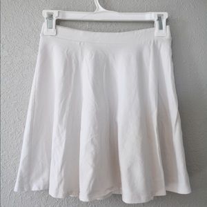 Simple White Skater Skirt